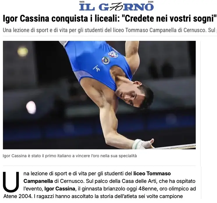 Igor Cassina incontra gli studenti del campanella di cernusco sul naviglio